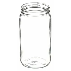 Safety Coated Wide Mouth Round Glass Lab Bottle, 480 mL, 70-400, Colorless, 76 mm Body Dia, Case of 24