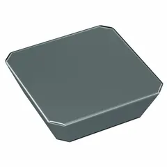 Square indexable milling insert with 90° approach angle and positive rake geometry. Designed for general-purpose face and shoulder milling on steel, stainless steel, and cast iron. Suitable for medium-duty milling operations requiring efficient material removal and good surface finish.