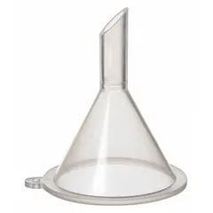 General Purpose Lab Funnel, Polypropylene, 8.1 mL, 35 mm, 8 mm Stem OD, 23.4 mm Stem Lg, Colorless