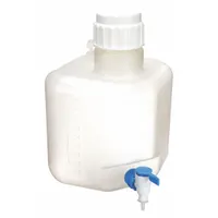 APPROVED VENDOR Carboy: 10 L, 2.64 gal, Polypropylene, 336.6 mm x 238 mm x 359 mm, Spigot, White
