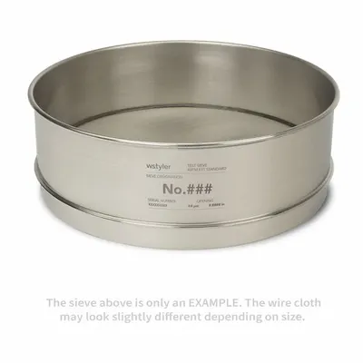 ADVANTECH 2.12"SS12F Standard Stainless Steel Cloth Test Sieve - Standard Stainless Steel Cloth Test Sieves