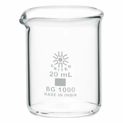 OEM Beaker: 20 mL - Low Form Glass Beakers