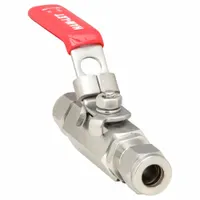 HAM-LET Manual Two-Way Ball Valve: 3/8 in, 316 Stainless Steel, Straight, Sweat x Sweat, Two-Piece (MPN H-700-SS-L-3/8-T-LD)