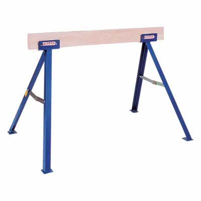OEM Adjustable Folding Sawhorse: Fixed Ht, Steel, 6 in Overall Wd - Steel Top Sawhorses
