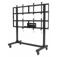 This mobile cart supports 46 to 60 inch screens with a weight capacity of 500 lb. Constructed from steel, it provides a stable platform for large displays. Suitable for training rooms, control centers, or trade shows where heavy displays need reliable positioning.