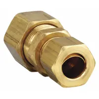 PARKER Compression Fitting Union: 3/8 in OD x 1/2 in OD Fitting Size, Brass, 10 PK (MPN 62C-8-6)