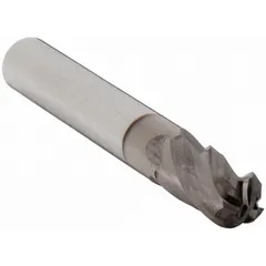 This general purpose carbide ball end mill features a TiCN coating for wear resistance and 4 flutes for efficient chip evacuation. With a 5/8" mill diameter, 3/4" length of cut, and 3" overall length, it is suitable for contouring, slotting, and profiling in CNC machining applications on ferrous and non-ferrous materials.