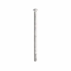 Square neck carriage bolt made from Grade 2 steel with a 1/2"-13 thread and 10-inch length. The square neck prevents rotation during tightening, making it suitable for fastening metal to wood or metal to metal in structural framing, machinery assembly, and heavy equipment mounting. Sold in a pack of 5.