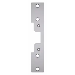 Electric strike faceplate compatible with HES Series 7000 electric strikes. Measures 1 7/16 in wide by 7 15/16 in high. Used as a replacement or upgrade faceplate in access control systems for commercial and industrial doors.