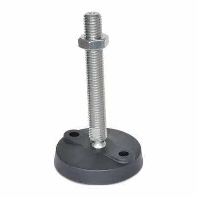 JW WINCO Male-End Leveling Mount: Swiveling Stud, 1/2"-13 Thread Size, 1.97 in - Swivel Male Leveling Mounts