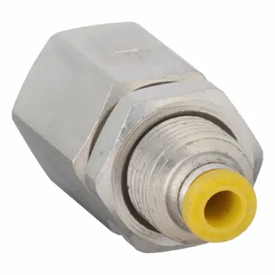 PARKER 66PLPBH-4M-4G Nickel-Plated Brass Tube Fitting - Nickel-Plated Brass Tube Fittings