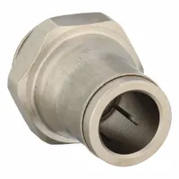 LEGRIS Push-Fit Adapter Fitting: 10 mm OD x 3/8 in Pipe Size, Push-to-Connect x MBSPP, Brass, Silver (MPN 3601 10 17)