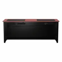 VERSADESK Computer Desk: Wood, Cherry, 0 Drawers, 72 in Overall Wd, 31 in Overall Ht, Black Frame (MPN DV7224-BC)