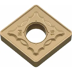 Diamond indexable turning insert for precision machining of non-ferrous materials, composites, and abrasive plastics. Suitable for turning, facing, and boring operations. Manufacturer part number CNMG433PH CA530, also referenced as CNMG120412PH.