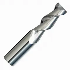 Carbide square end mill designed for high-speed machining of aluminum and non-ferrous materials. With a 3/4" diameter, 2-1/2" length of cut, 5" overall length, and 2 flutes, it provides efficient chip evacuation for slotting, profiling, and finishing operations.