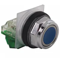 SCHNEIDER Flush Push Button Operator: Non-Illuminated, Flush Profile, Metallic, 30 mm, 1NO (MPN 9001KR1LH5)
