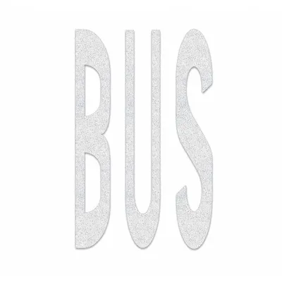 RAE Preformed Thermoplastic Pavement Markings: Bus, White, 8 ft Lg, 4 1/2 ft Wd - Pavement Pre-Determined Messages
