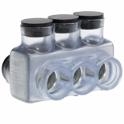 POLARIS Multitap Connector: 3 Port, Double-Sided Entry, 4 AWG – 500 kcmil Wire Size - Dry-Location Double-Sided Entry Multitap Connectors