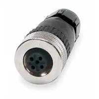 BRAD HARRISON Internal Thread Connector: 5 Socket, M12 Straight Connector, IP67, Straight, Polyamide (MPN 8A5000-31)