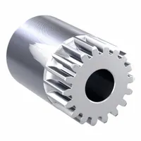 Spur Gear: Module m 1, 18 Teeth, 8 mm Bore Dia, Stainless Steel, 20° Pressure Angle, Plain Bore (MPN SUS1-18)