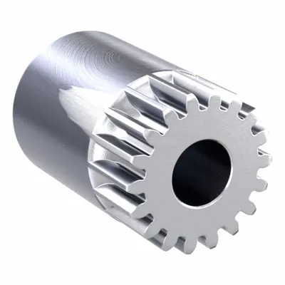 KHK GEARS Spur Gear: Module m 1, 18 Teeth, 8 mm Bore Dia, Stainless Steel, 20° Pressure Angle - Metric Spur Gears with Standard Hub