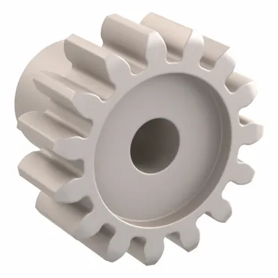 KHK GEARS Spur Gear: Module m 0.5, 15 Teeth, 2 mm Bore Dia, Duracon, 20° Pressure Angle - Metric Spur Gears with Standard Hub