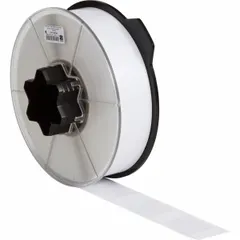 Vinyl, black-on-white precut label roll cartridge for 4 AWG to 0 AWG wire gauge. Measures 2 1/2 in x 1 1/2 in. Compatible with Wraptor A6500 printer series; requires ribbon R4302. Used for wire and cable identification in industrial electrical installations.