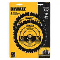 DEWALT Circular Saw Blade: 6 1/2 in Blade Dia., 0.07 in Cut Wd, 5/8 in Arbor Size, Framing, Carbide (MPN DWA1612CMB)