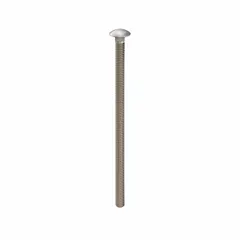 Square neck carriage bolt made from 316 stainless steel with a plain finish. Thread size 1/4"-20, length 5 inches. The square neck prevents rotation during tightening, suitable for fastening metal to wood or metal in corrosive environments.