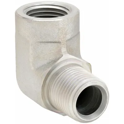 PARKER Metal Pipe Elbow: 1 1/2 in x 1 1/2 in, Male NPT Threaded x Female NPT Threaded - Threaded High-Pressure Pipe Fittings