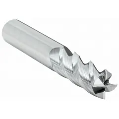 This carbide square end mill features a 5/16" diameter, 1-5/8" length of cut, and 4" overall length with 4 flutes. Designed for fast cutting in ferrous and non-ferrous materials, it is suitable for precision milling of slots, pockets, and profiles. The 4-flute design provides efficient chip evacuation and a smooth finish.