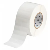Pre-Cut Label Stock Roll: Tamper Indicating, 3/4 in x 1 1/2 in, 3/4 in, White (Gloss) (MPN THT-6-7546-10)