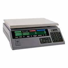 This compact bench scale features a 13 in x 10 in stainless steel platform and provides a readability of 0.005 lb. It includes an RS-232 interface for data communication and is not IP rated. Suitable for general industrial weighing tasks such as parts counting, checkweighing, and laboratory use.