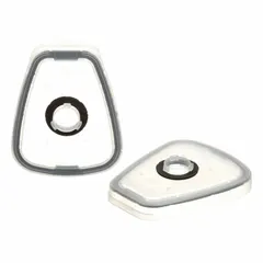 Prefilter adapter designed for use with FF-400 Series Full Face Respirators. Enables attachment of prefilters to the respirator system in powered air-purifying respirator (PAPR) configurations. Pack of 20 adapters.