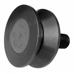 V-groove stud track roller with M12-1.5 thread and 22 mm roller width. Designed for guiding and supporting linear motion along V-shaped rails in conveyor systems, automated machinery, and material handling equipment.