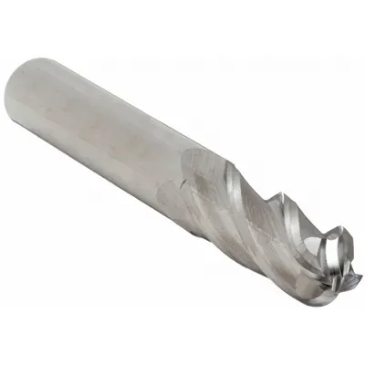 OEM Carbide Ball End Mill, 1/8" Dia, 4 Flute, 3/4" LOC, 2-1/4" OAL - General Purpose Carbide Ball End Mills