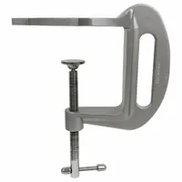 PANAVISE Clamp-On Vise Base: Cast Zinc, 6 15/16 in Overall Lg, 1/4 in Mounting Hole Dia (MPN 311)