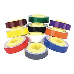 Replacement roll for wire marker dispensers, made of polyester film rated for -40°F to 250°F. This 50-pack supplies blank labels for custom marking of wires and cables in electrical panels, control cabinets, and maintenance applications.