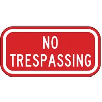 Reflective No Trespassing Sign: Aluminum, Mounting Holes Sign Mounting, 0.063 in Thick (MPN NT-033-12HA)