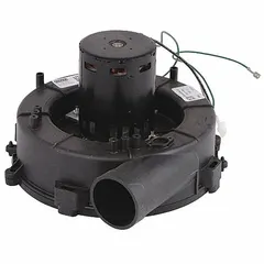 This furnace draft inducer assembly is designed for use in Lennox heating systems. It operates on 115V AC and creates proper airflow through the heat exchanger during startup and operation, ensuring safe exhaust venting and efficient combustion.