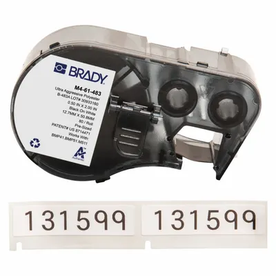 BRADY M4-61-483 Combined Label and Ribbon Cartridge - Brady Precut Label Roll Cartridges
