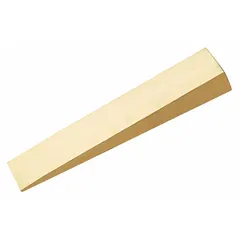 Non-sparking set-up wedge made from beryllium copper alloy. Width 1 1/2 in, maximum height 1 in. Used for aligning and separating flanges during maintenance or installation in hazardous environments where flammable gases or dusts may be present.