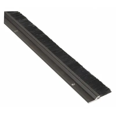NATIONAL GUARD Door Sweep: Brush Insert, Aluminum, 48 in Lg, 1 7/8 in Wd - Door Sweeps