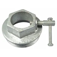This bung adapter is designed for use with industrial drums, tanks, or containers to connect or adapt bung openings. It is compatible with manufacturer model number 5NUD8. Typical applications include fluid handling and chemical processing systems requiring a bung adapter interface.