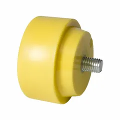 Replacement face for industrial hammers. Features a 3-inch diameter extra-hard nylon head with Impax® composition. Threaded 5/16-18 connection for secure attachment. Suitable for striking applications in metalworking, assembly, and maintenance.