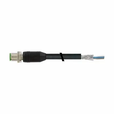 MURRELEKTRONIK Cordset: M12 Male Straight to Bare Wire - Single-Ended Cordsets with PUR Jacket for Twisting Applications