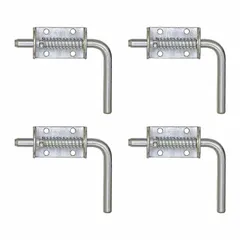 Carbon steel spring latch with bolt-on mounting. Features a 1 3/8 in bolt length and 1/2 in bolt width. Used for securing panels, doors, and hatches on industrial equipment and vehicles.