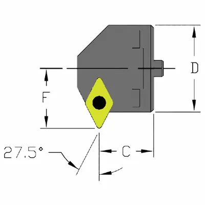 ULTRA-DEX USA SH16 SDNCR2 Indexable Cutting Unit Head for Internal Turning - Machining