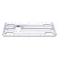 Fixed television mount for ceiling installation. Constructed from steel with a powder-coated white finish. Supports displays up to 75 lb. Includes mounting hardware and tie wire for secure attachment.