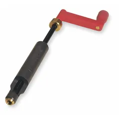 This plastic prewinder tool is used to install metric, fine, right-hand thread helical inserts made of 18-8 stainless steel. With an 8 in overall length, it facilitates thread repair in metal components during industrial maintenance and repair applications.